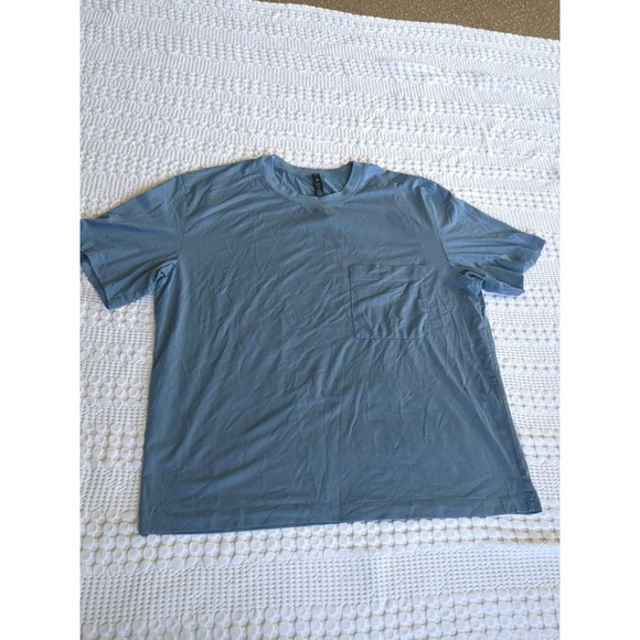 lululemon athletica Other - Lululemon Fundamental Short Sleeve T Shirt Blue Sz Medium Pocket